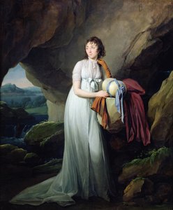 Ritratto di una donna in una grotta, possibilmente Madame d